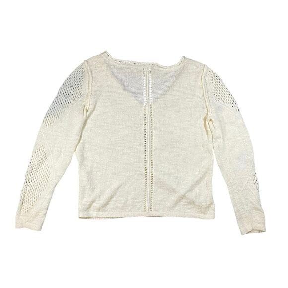 Sundance Ivory Cotton Knit Sweater - M - Picture 3 of 3